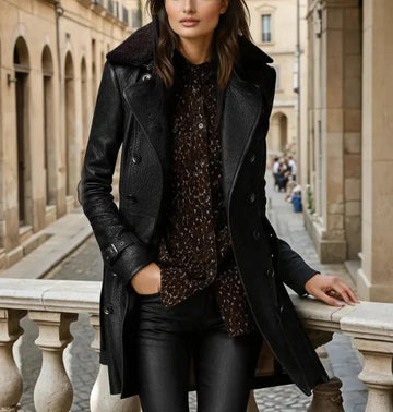 Victoria | Elegante Abrigo de Cuero