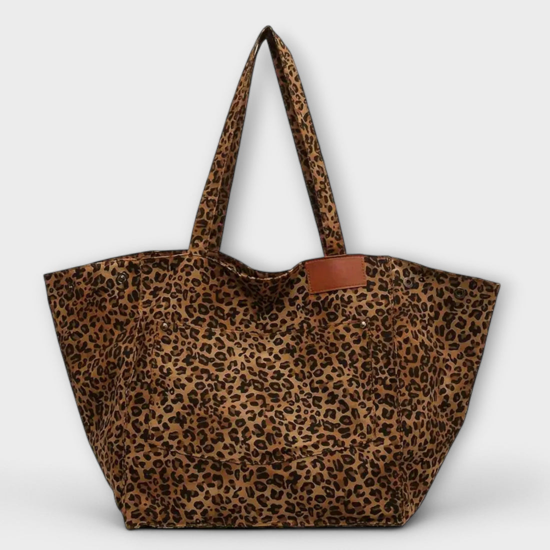Marta™ | Borsa a Spalla in Tela con Stampa Leopardo