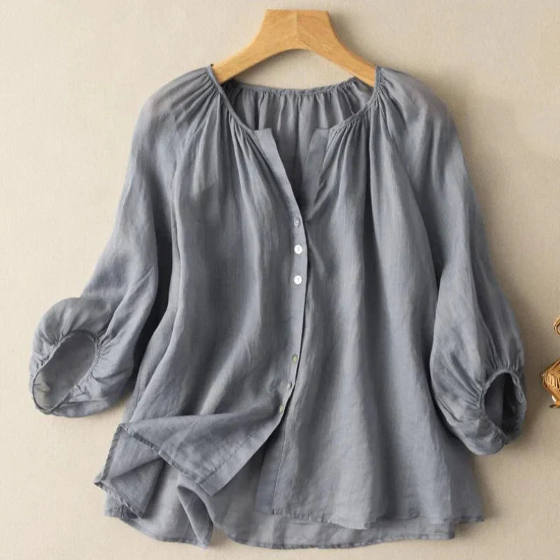 ALENA | Camicia in lino raffinato per uno stile chic e senza sforzo