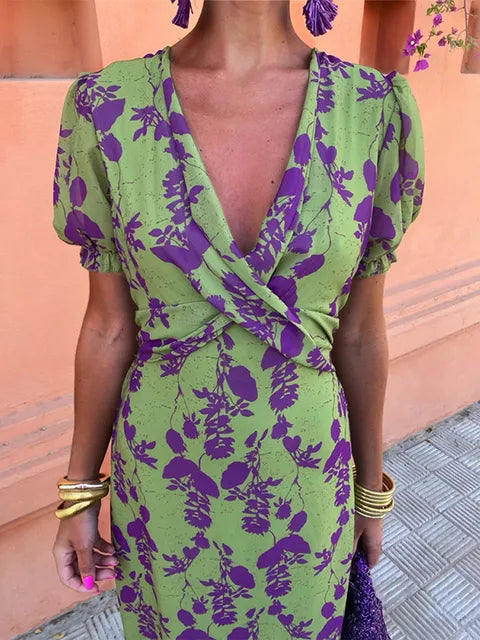 Beatrice™ | Abito Floreale Elegante